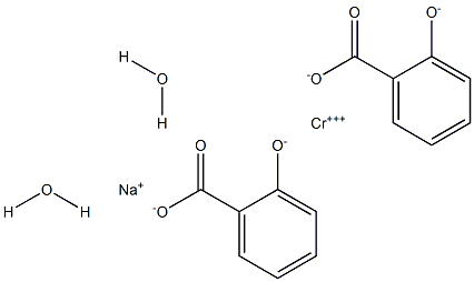 sodium diaquabis[salicylato(2-)-O1,O2]chromate(1-) 结构式