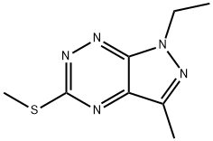 1H-Pyrazolo[4,3-e][1,2,4]triazine,1-ethyl-3-methyl-5-(methylthio)-(9CI) 结构式