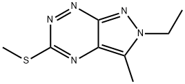 2H-Pyrazolo[4,3-e][1,2,4]triazine,2-ethyl-3-methyl-5-(methylthio)-(9CI) 结构式