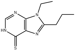 6H-Purine-6-thione,9-ethyl-1,9-dihydro-8-propyl-(9CI) 结构式