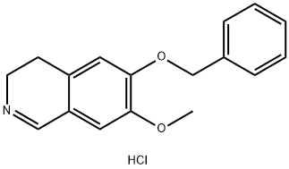 6-(苄氧基)-7-甲氧基-3,4-二氢异喹啉盐酸盐 结构式