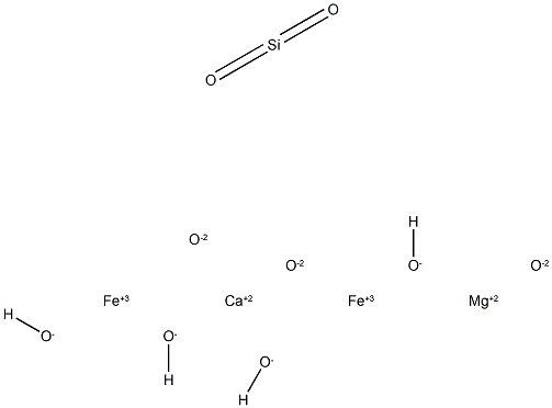 Calcium hydroxide (Ca(OH)2), reaction products with iron oxide (Fe2O3), magnesium hydroxide and silica 结构式