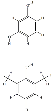 1,3-苯二醇与4-氯-2,6-二甲基苯酚的聚合物 结构式
