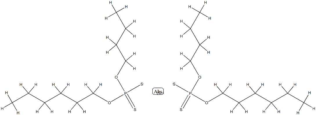 zinc di-O-butyl di-O-hexyl bis(dithiophosphate) 结构式