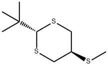2α-tert-Butyl-5β-(methylthio)-1,3-dithiane 结构式
