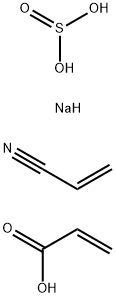 2-Propenoic acid, polymer with 2-propenenitrile, sodium salt, sodium bisulfite-terminated 结构式