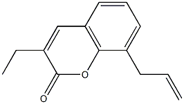 2H-1-Benzopyran-2-one,3-ethyl-8-(2-propenyl)-(9CI) 结构式