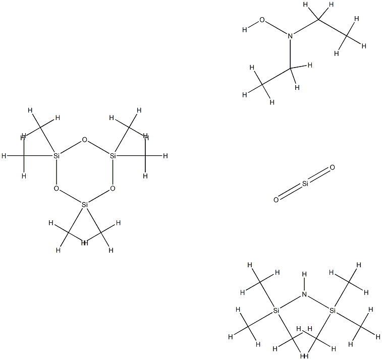 N-乙基-N-烃基-乙胺与六甲基环三硅氧烷、二氧化硅和1,1,1-三甲基-N-(三甲基硅基)硅胺的反应产物 结构式