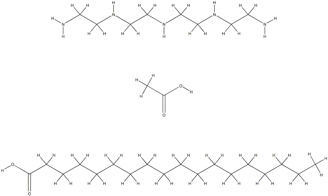 Octadecanoic acid, reaction products with acetic acid and tetraethylenepentamine 结构式