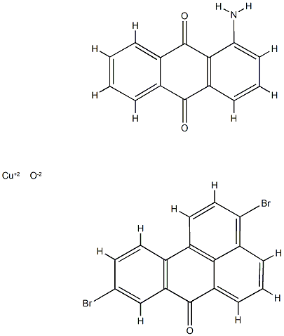氯化-1-氨基-9,10-蒽二酮与氧化铜和3,9-二溴-7H-苯并[DE]蒽-7-酮的反应产物 结构式