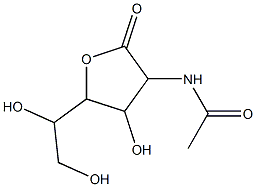 Hexonic acid, 2-(acetylamino)-2-deoxy-, gamma-lactone (9CI) 结构式