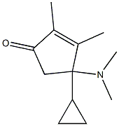 2-Cyclopenten-1-one,4-cyclopropyl-4-(dimethylamino)-2,3-dimethyl-(9CI) 结构式