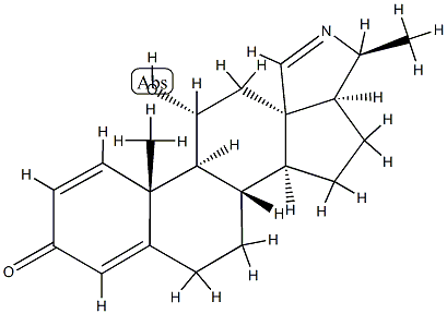 11α-Hydroxy-23-norconanine-1,4,18(22)-trien-3-one 结构式