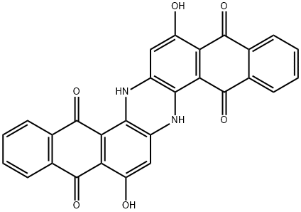 6,15-Dihydro-8,17-dihydroxyanthrazine-5,9,14,18-tetrone 结构式