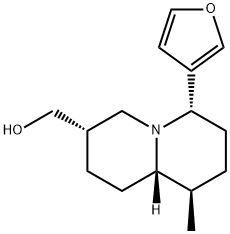 (3S,9aβ)-Octahydro-6α-(3-furyl)-9β-methyl-2H-quinolizine-3-methanol 结构式