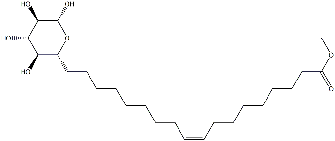 β-D-Glucopyranose 6-[(9Z)-9-octadecenoate] 结构式