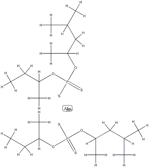 二硫代磷酸-O,O-二(仲丁基和1,3-二甲基丁基)混合酯锌盐 结构式