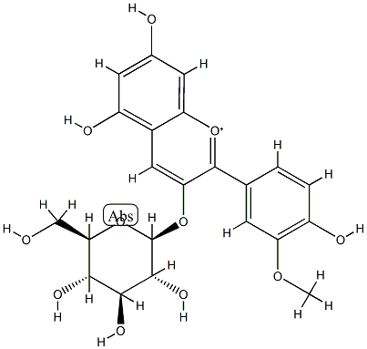 芍药素-3-O-葡萄糖苷 结构式