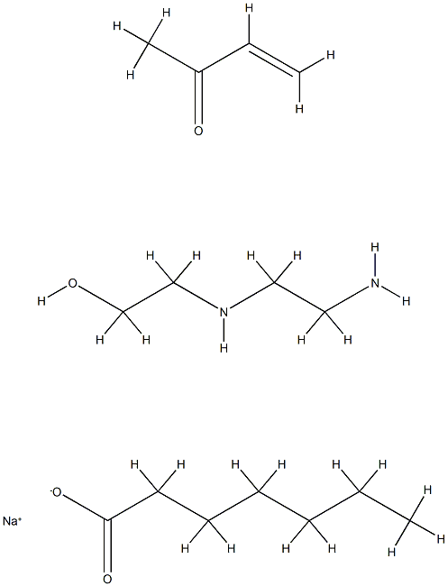 辛酸、2-[(2-氨乙基)氨基]乙醇、烷基化丙烯酸的反应产物的二钠盐 结构式