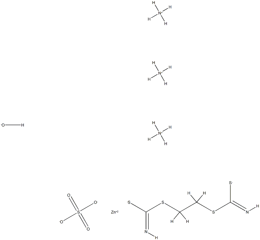 Carbamodithioic acid, 1,2-ethanediylbis-, diammonium salt, reaction products with ammonium hydroxide and zinc sulfate 结构式