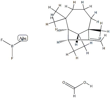 甲酸与三氟化硼和(1S,3AR,4S,8AS)十氢-4,8,8-三甲基-9-亚甲基-1,4-亚甲基长叶烯的反应产物 结构式