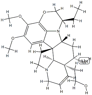 6,7-Didehydro-22α-ethyl-15,16-dimethoxy-4,25-secoobscurinervan-4β-ol 结构式