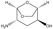 beta-D-arabino-Hexopyranose, 2-amino-1,6-anhydro-2,3-dideoxy- (9CI) 结构式
