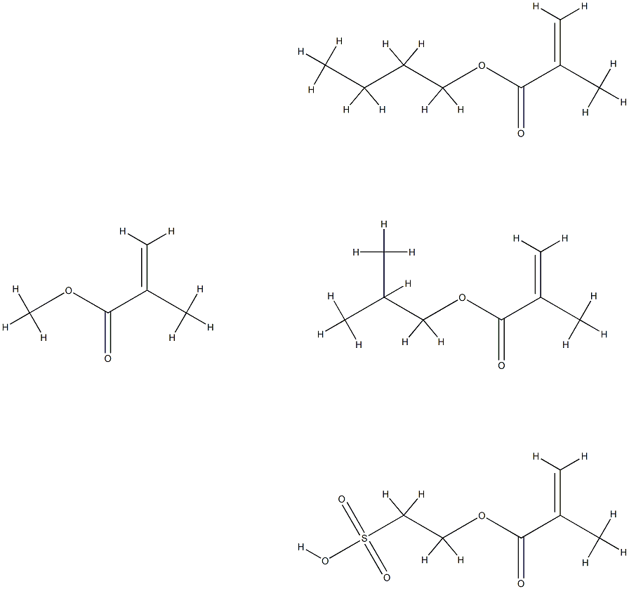 2-Propenoic acid, 2-methyl-, butyl ester, polymer with methyl 2-methyl-2-propenoate, 2-methylpropyl 2-methyl-2-propenoate and 2-sulfoethyl 2-methyl-2-propenoate 结构式