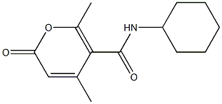 2H-Pyran-5-carboxamide,N-cyclohexyl-4,6-dimethyl-2-oxo-(9CI) 结构式