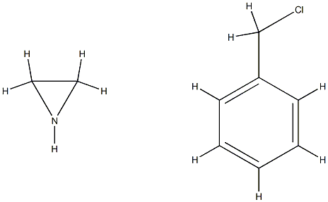 Aziridine, homopolymer, compd. with (chloromethyl)benzene 结构式