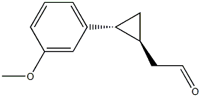 Cyclopropaneacetaldehyde, 2-(3-methoxyphenyl)-, (1R,2S)-rel- (9CI) 结构式