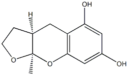 4H-Furo[2,3-b][1]benzopyran-5,7-diol,2,3,3a,9a-tetrahydro-9a-methyl-,(3aR,9aR)-rel-(9CI) 结构式