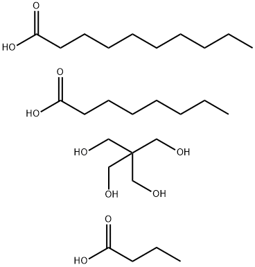 Decanoic acid, mixed esters with butyric acid, octanoic acid and pentaerythritol 结构式