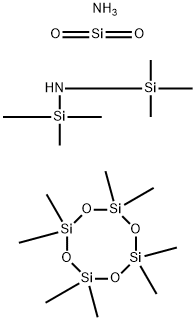 Silanamine, 1,1,1-trimethyl-N-(trimethylsilyl)-, reaction products with ammonia, octamethylcyclotetrasiloxane and silica  结构式