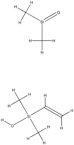 单乙烯基封端的二甲基、甲基乙烯基(硅氧烷与聚硅氧烷) 结构式