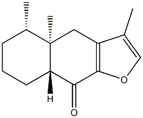(4aR)-4a,5,6,7,8,8aα-Hexahydro-3,4aβ,5β-trimethylnaphtho[2,3-b]furan-9(4H)-one 结构式