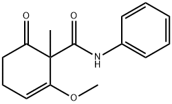 2-Cyclohexene-1-carboxamide,2-methoxy-1-methyl-6-oxo-N-phenyl-(9CI) 结构式