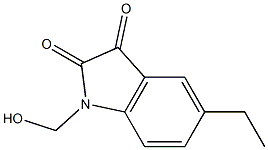 1H-Indole-2,3-dione,5-ethyl-1-(hydroxymethyl)-(9CI) 结构式