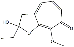 7H-Cyclohepta[b]furan-7-one,2-ethyl-2,3-dihydro-2-hydroxy-8-methoxy-(9CI) 结构式