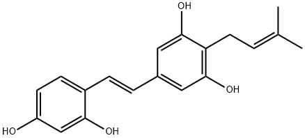 4-异戊烯基氧基白藜芦醇 结构式