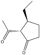 Cyclopentanone, 2-acetyl-3-ethyl-, (2R,3R)-rel- (9CI) 结构式