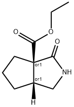 Cyclopenta[c]pyrrole-3a(1H)-carboxylic acid, hexahydro-3-oxo-, ethyl ester, (3aR,6aR)-rel- (9CI) 结构式