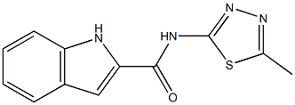1H-Indole-2-carboxamide,N-(5-methyl-1,3,4-thiadiazol-2-yl)-(9CI) 结构式