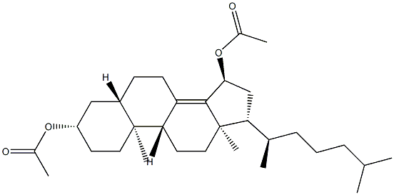5α-Cholest-8(14)-ene-3β,15α-diol diacetate 结构式