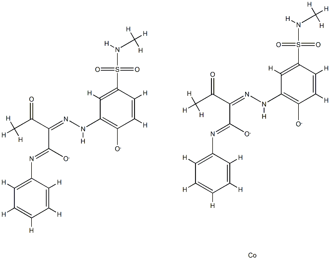 bis[2-[[2-hydroxy-5-(N-methylsulphamoyl)phenyl]azo]-3-oxo-N-phenylbutyramidato(2-)]cobalt 结构式