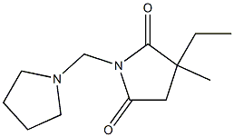 2,5-Pyrrolidinedione,3-ethyl-3-methyl-1-(1-pyrrolidinylmethyl)-(9CI) 结构式