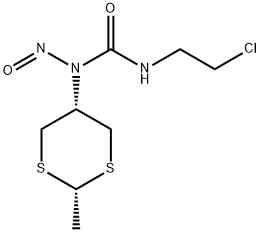 1-(2-Chloroethyl)-3-(2α-methyl-1,3-dithian-5α-yl)-3-nitrosourea 结构式