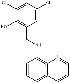 2,4-dichloro-6-[(quinolin-8-ylamino)methyl]phenol 结构式