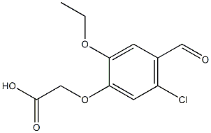 2-(5-氯-2-乙氧基-4-甲酰基苯氧基)乙酸 结构式