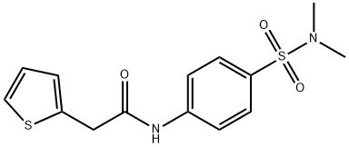 N-{4-[(dimethylamino)sulfonyl]phenyl}-2-(2-thienyl)acetamide 结构式